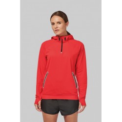 PA360 - Sweat-shirt à capuche 1/4 zip sport unisexe