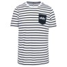 T-shirt rayé marin avec poche homme
