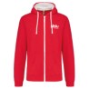 Sweat-shirt zippé capuche contrastée