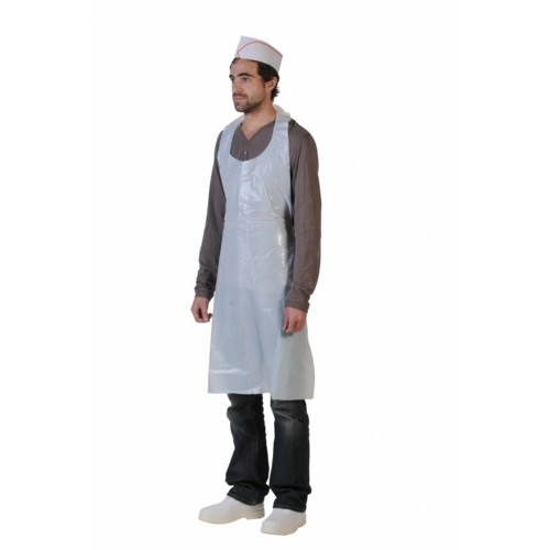 Tablier PE-BD gaufré blanc STD 700x1200 épaisseur 20µ (sachet de 100)