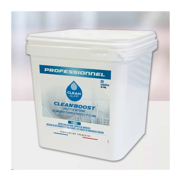 Clean'boost nettoyant machine professionnel seau de 40 tablettes