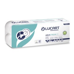 PAPIER HYGIENIQUE MENAGER AQUASTREAM (LOT DE 10 ROULEAUX)