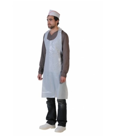 Tablier PE-BD gaufré blanc STD 700x1200 épaisseur 20µ (sachet de 100)