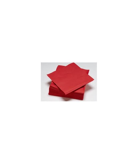 158905 - SERV OUATE 2 PLIS 40X40 ROUGE (lot de 1250)