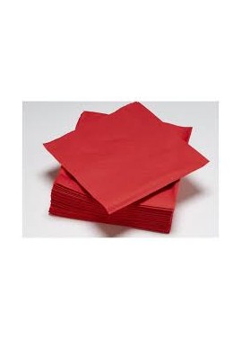 158905 - SERV OUATE 2 PLIS 40X40 ROUGE (lot de 1250)