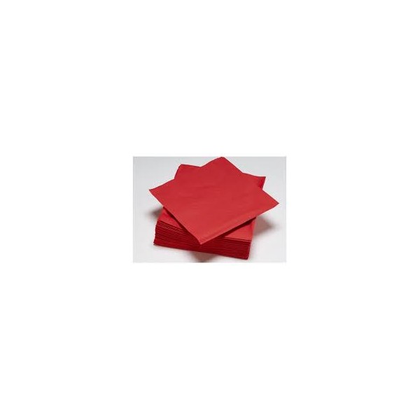 158905 - SERV OUATE 2 PLIS 40X40 ROUGE (lot de 1250)