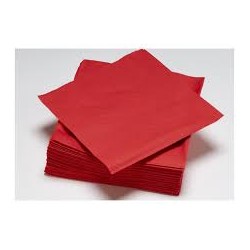 158905 - SERV OUATE 2 PLIS 40X40 ROUGE (lot de 1250)