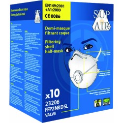 Masque FFP2 NR D SL  Coque valve (boîte de 10 pièces) MO23206