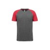 PA4010 - T-shirt triblend bicolore sport manches courtes unisexe