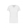 K381 - T-shirt col V manches courtes femme
