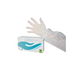 Gant latex blanc micro-poudré 5g (qualité médicale) en boîte de 100