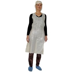 MO56220 - Tablier polyéthylène blanc ép.22¬µ (100 pièces) (TVA 5.5%)
