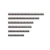 Barrette en inox avec caoutchouc hard