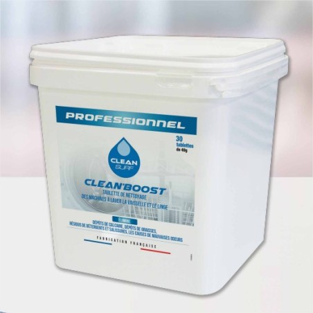 Clean'boost nettoyant machine professionnel seau de 40 tablettes Clean'boost nettoyant machine professionnel seau de 40 tablettes