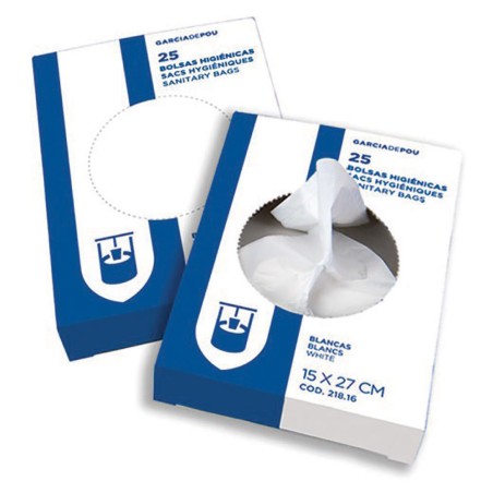 Sachet hygiénique blanc 15x27 le carton de 48 sachets de 25 Sachet hygiénique blanc 15x27 le carton de 48 sachets de 25